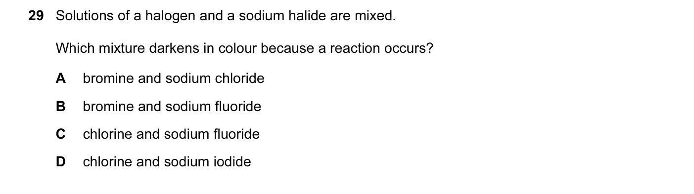 Question 29, June 2010, 0620 Paper 12