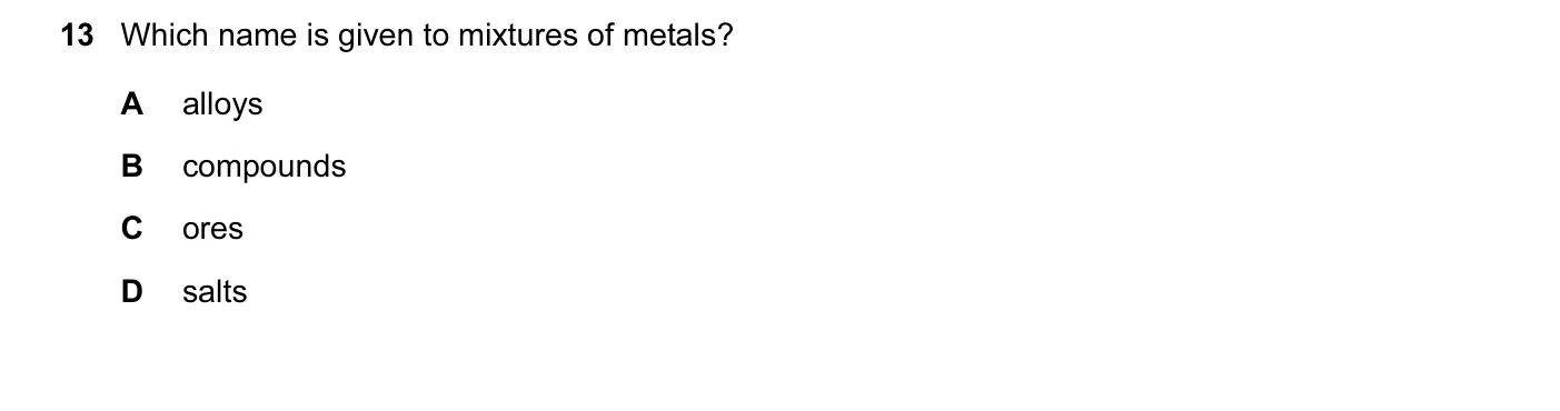 Question 13, June 2010, 0620 Paper 13