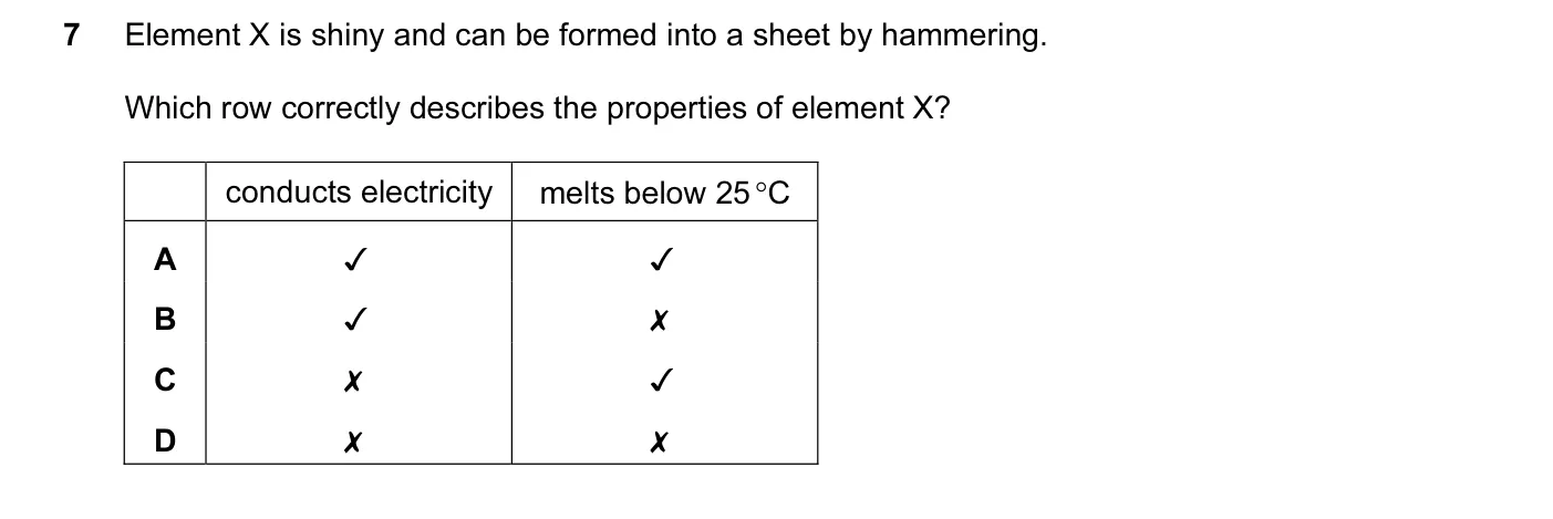 Question 7, November 2010, 0620 Paper 11