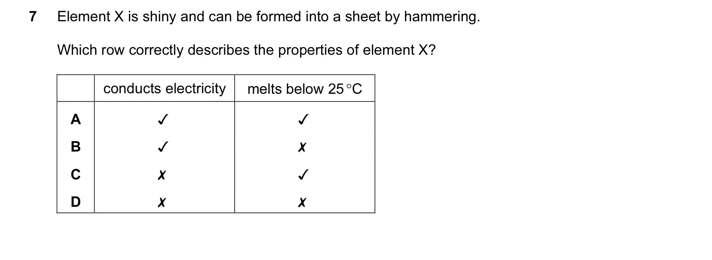 Question 7, November 2010, 0620 Paper 12