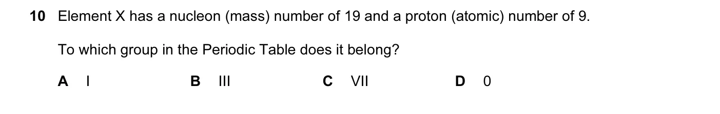 Question 10, November 2010, 0620 Paper 12