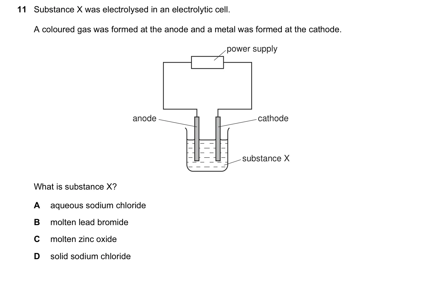 Question 11, November 2010, 0620 Paper 12