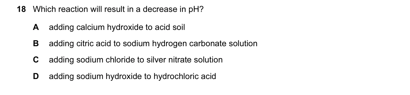 Question 18, November 2010, 0620 Paper 12