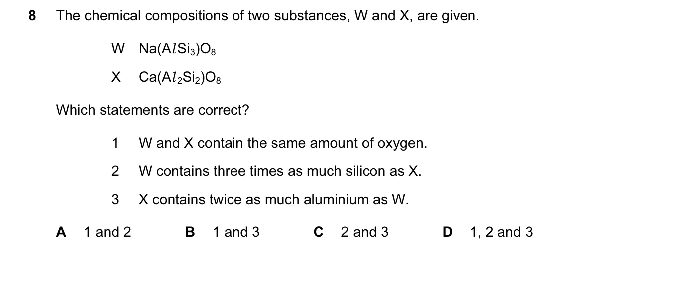 Question 8, November 2010, 0620 Paper 13