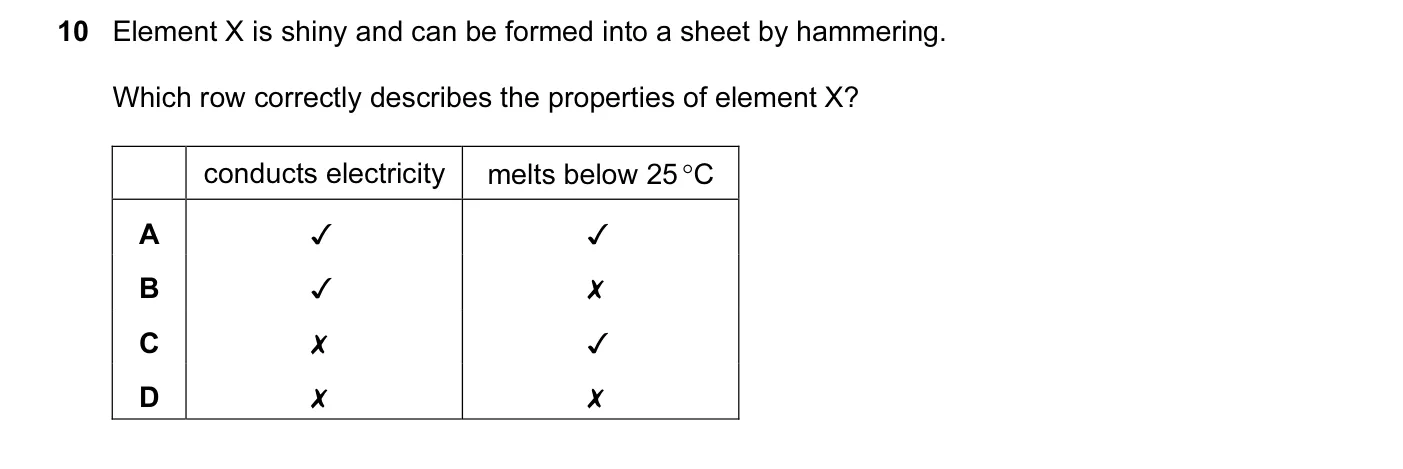 Question 10, November 2010, 0620 Paper 13