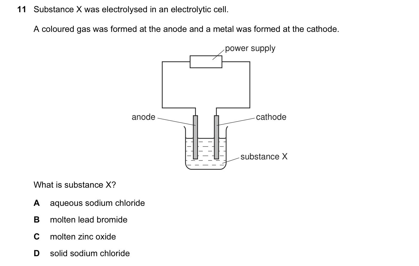 Question 11, November 2010, 0620 Paper 13