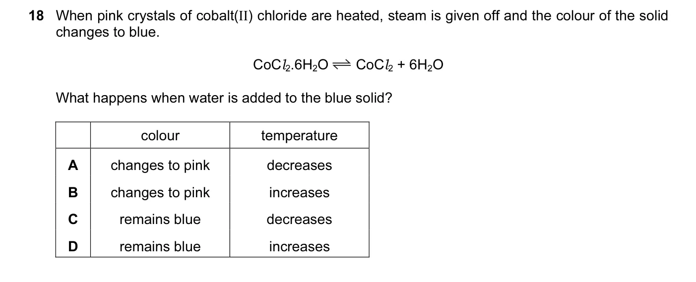 Question 18, November 2010, 0620 Paper 13