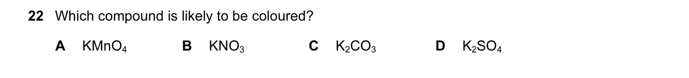 Question 22, November 2010, 0620 Paper 13