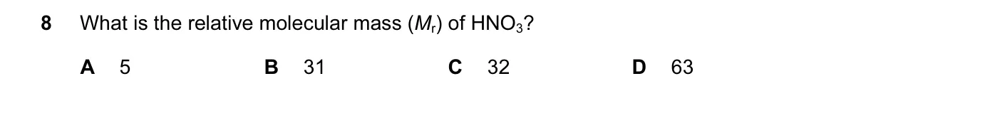 Question 8, June 2011, 0620 Paper 11
