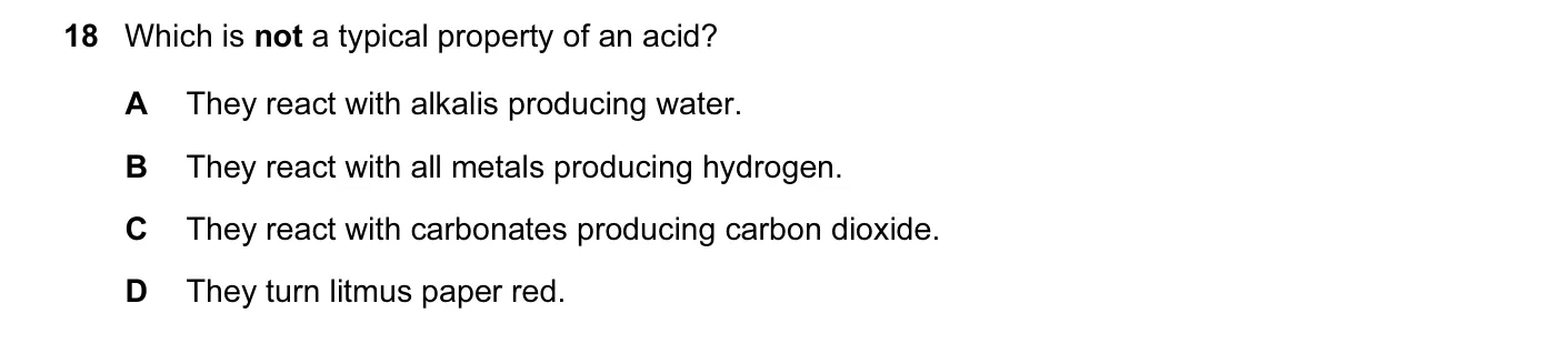 Question 18, June 2011, 0620 Paper 11