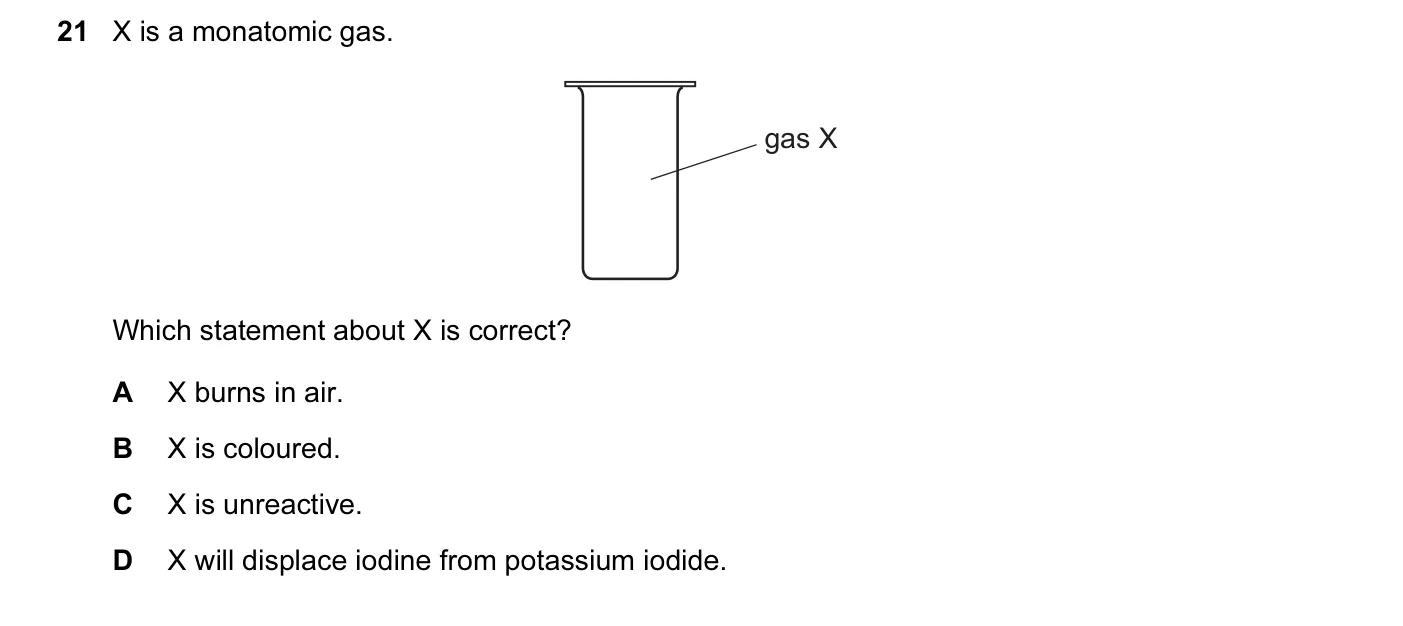 Question 21, June 2011, 0620 Paper 11