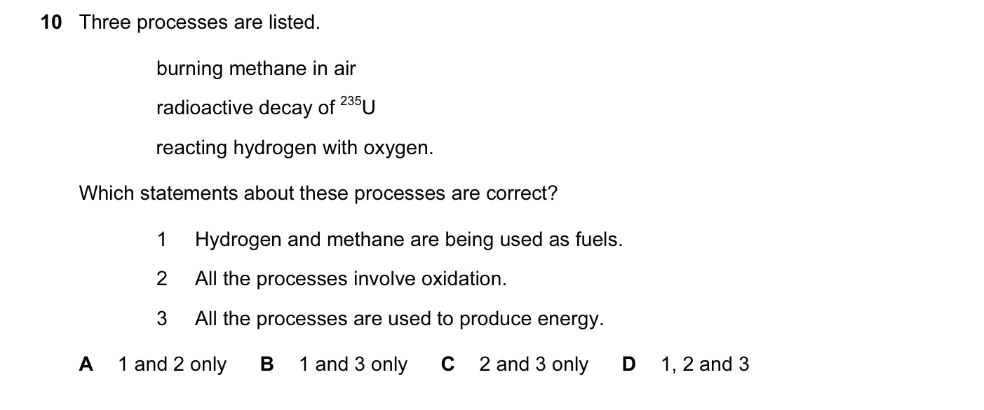 Question 10, June 2011, 0620 Paper 12