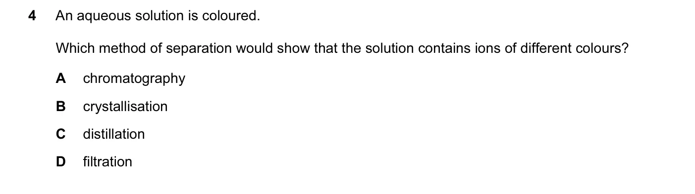 Question 4, June 2011, 0620 Paper 13