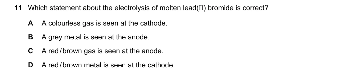 Question 11, June 2011, 0620 Paper 13