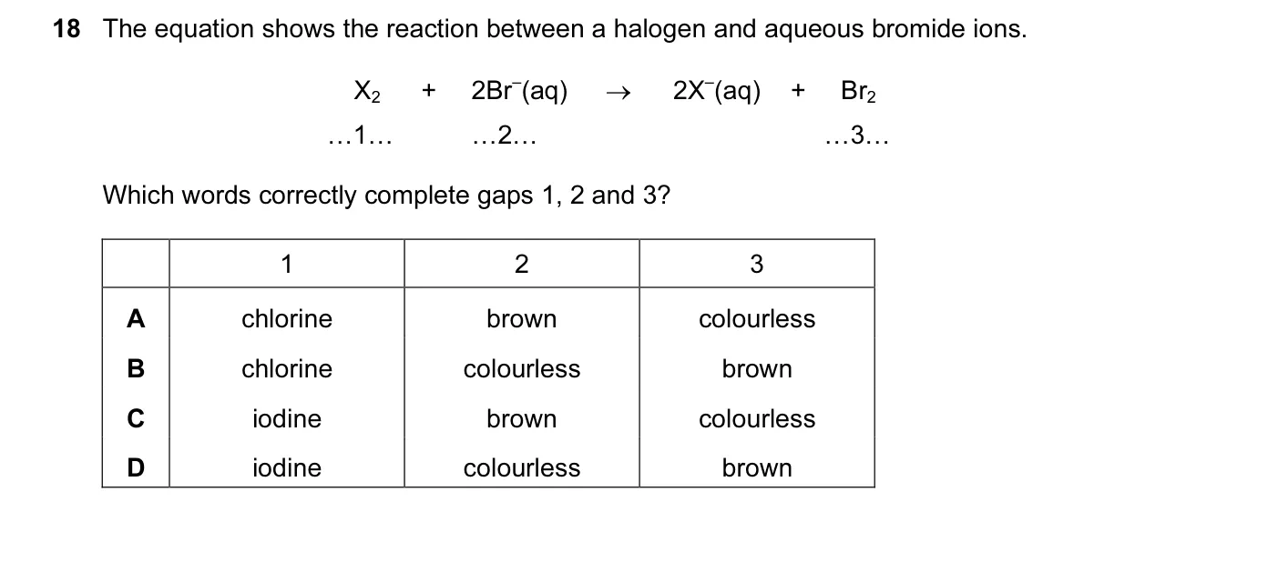 Question 18, June 2011, 0620 Paper 13
