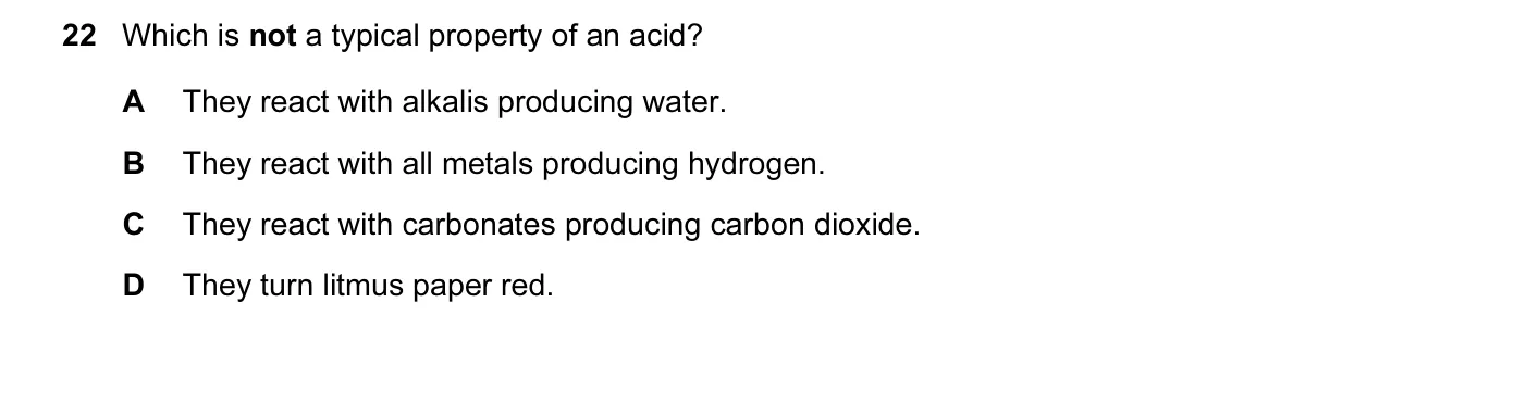 Question 22, June 2011, 0620 Paper 13