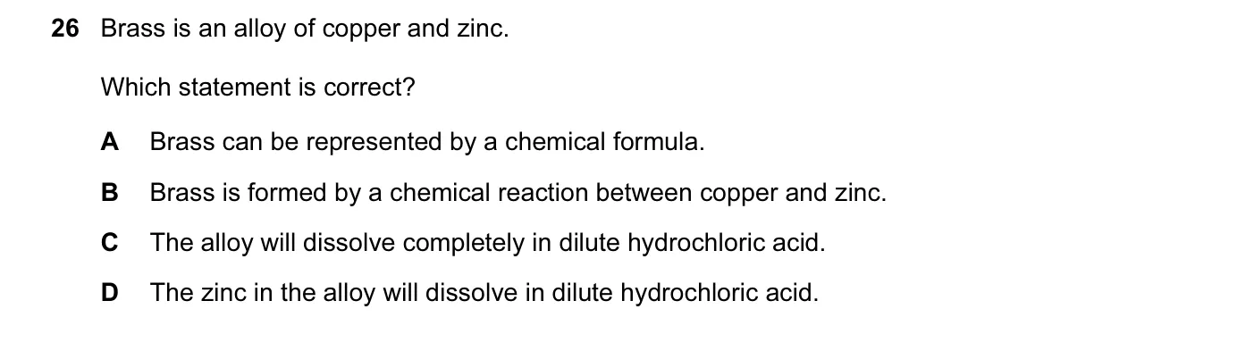 Question 26, June 2011, 0620 Paper 13