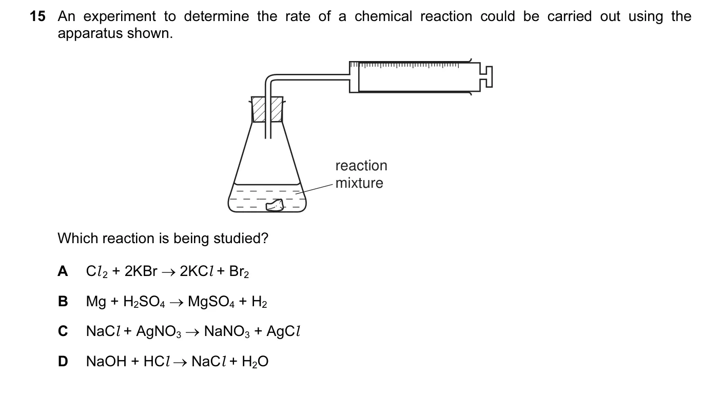 Question 15, November 2011, 0620 Paper 11