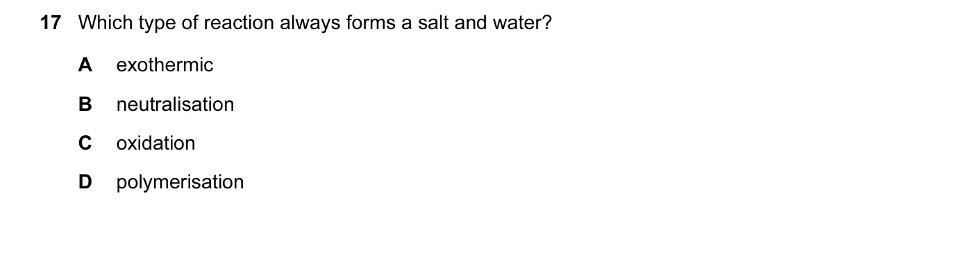 Question 17, November 2011, 0620 Paper 11