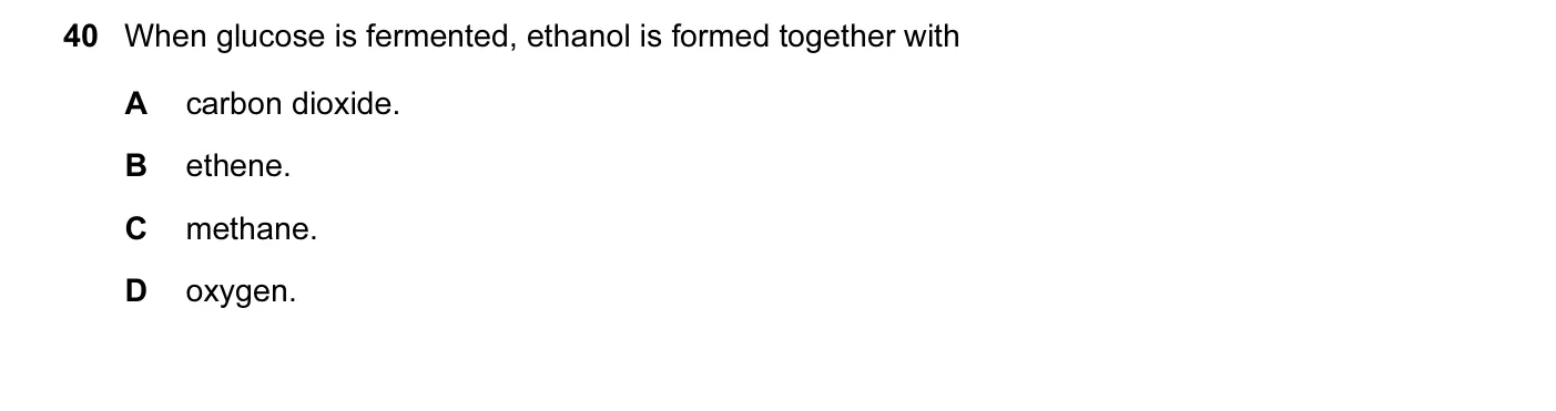 Question 40, November 2011, 0620 Paper 11