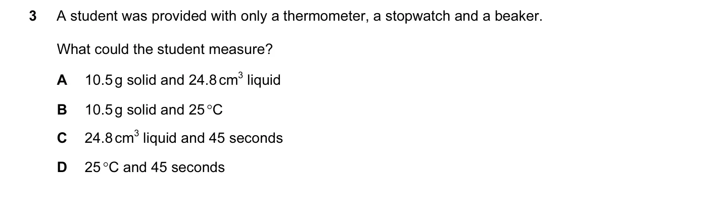 Question 3, November 2011, 0620 Paper 12