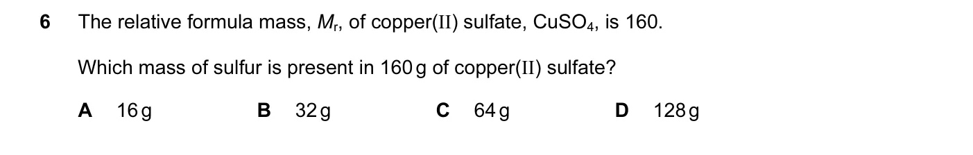 Question 6, November 2011, 0620 Paper 12