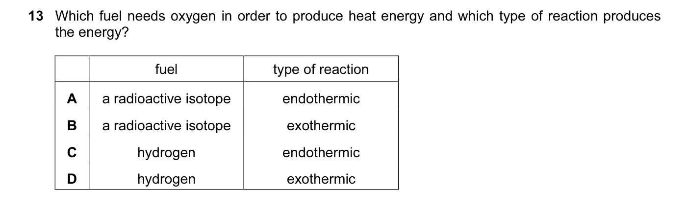 Question 13, November 2011, 0620 Paper 12