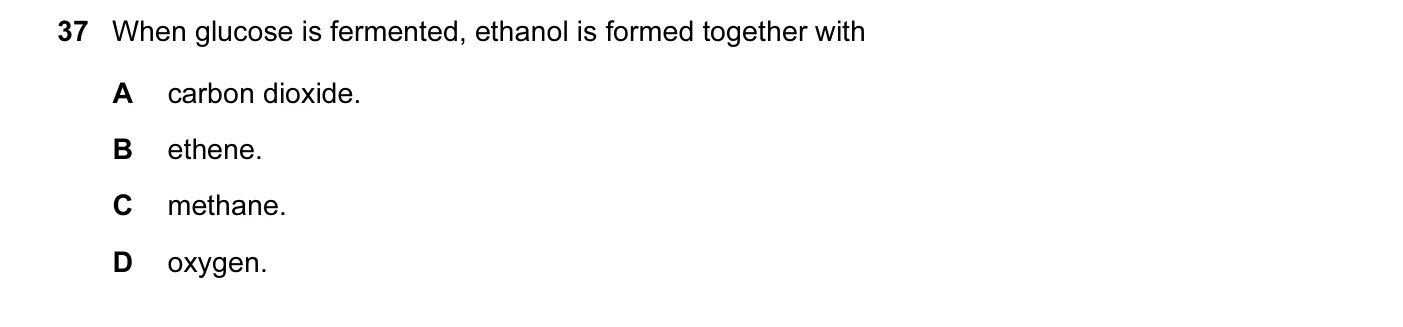 Question 37, November 2011, 0620 Paper 12