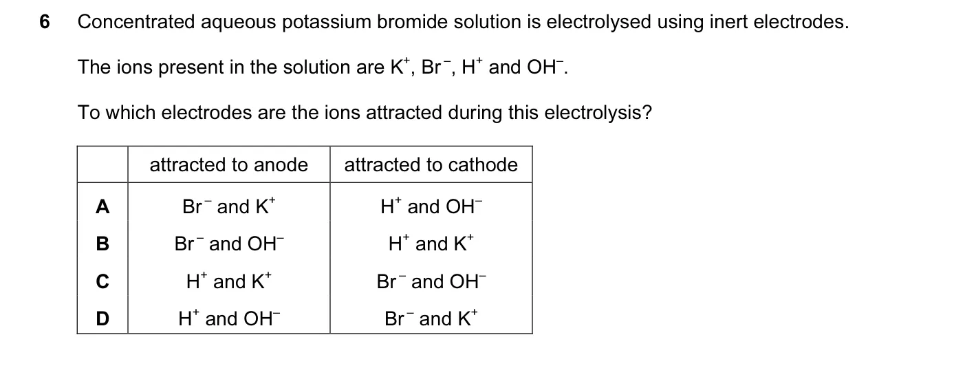 Question 6, November 2011, 0620 Paper 13