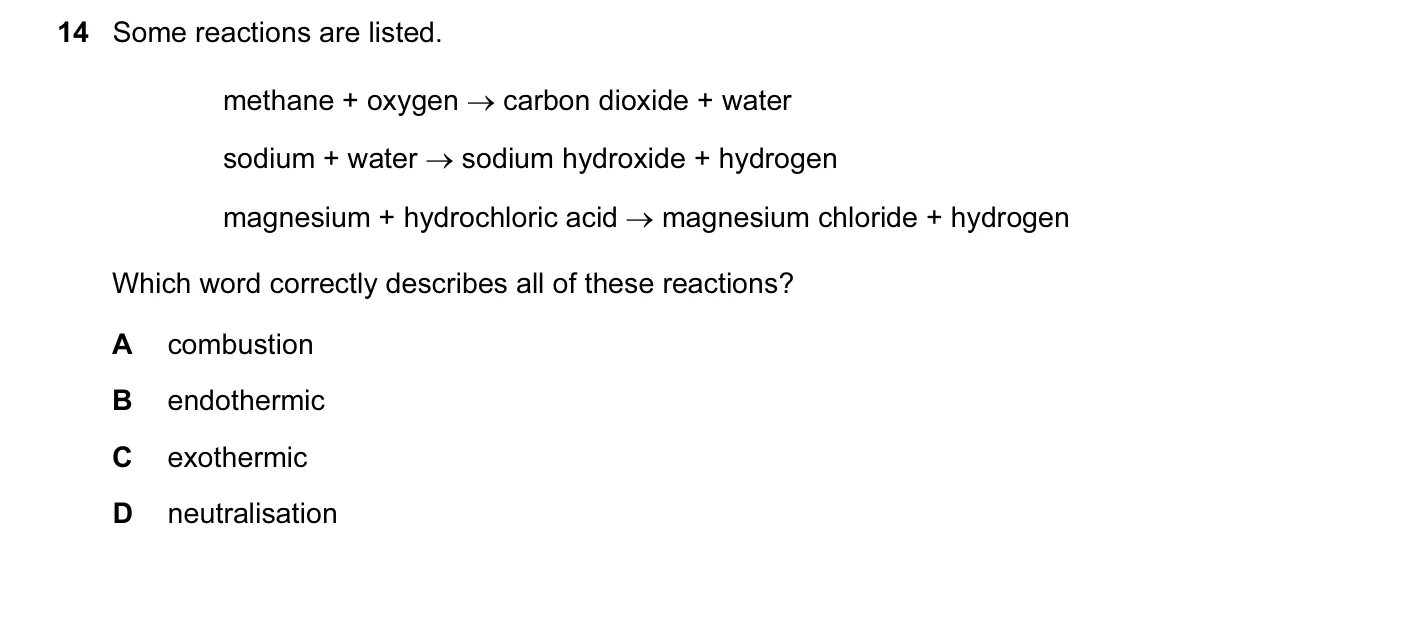 Question 14, November 2011, 0620 Paper 13