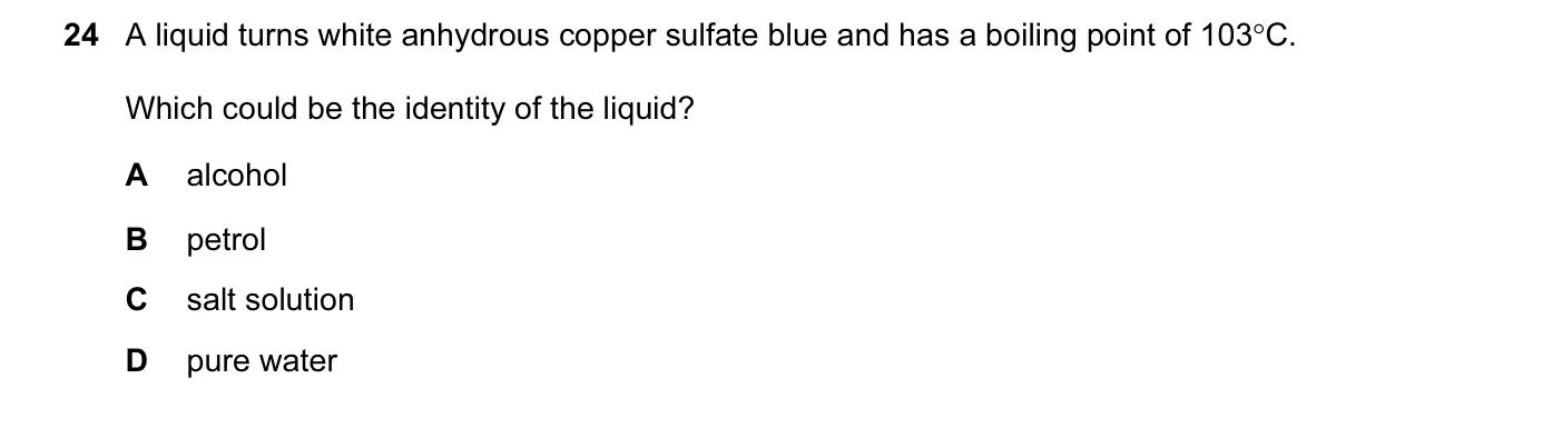 Question 24, November 2011, 0620 Paper 13