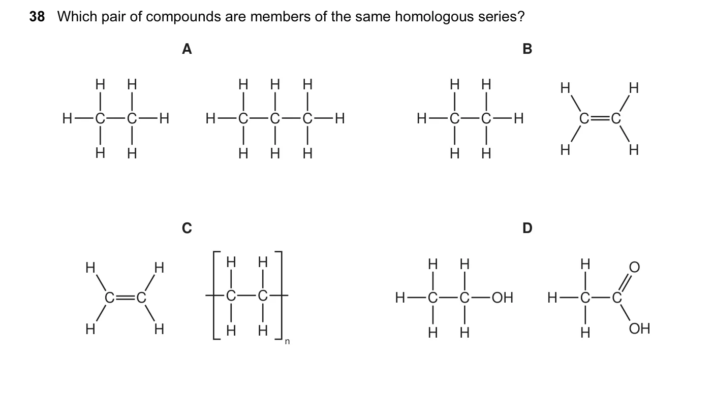 Question 38, November 2011, 0620 Paper 13