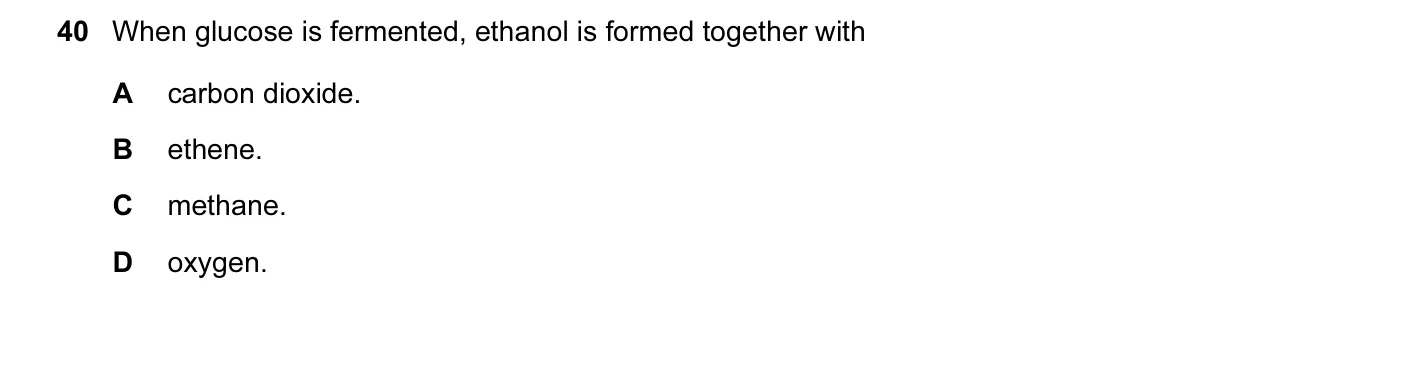 Question 40, November 2011, 0620 Paper 13