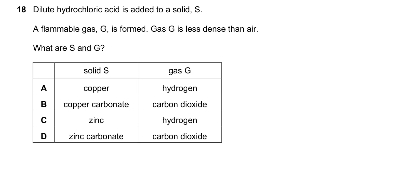 Question 18, June 2012, 0620 Paper 11