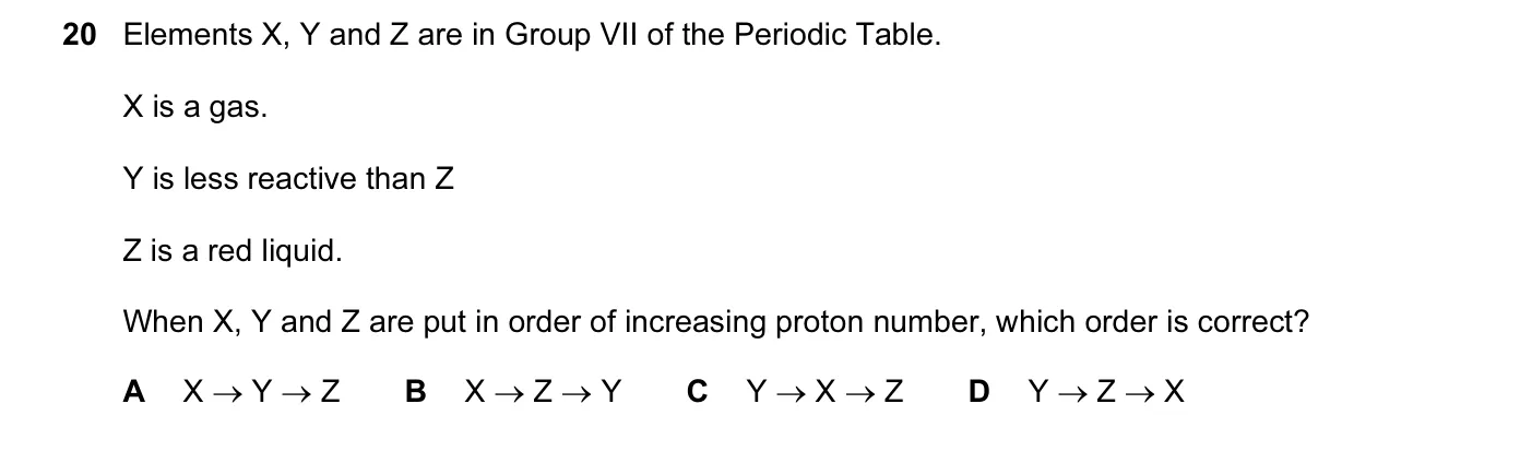 Question 20, June 2012, 0620 Paper 12