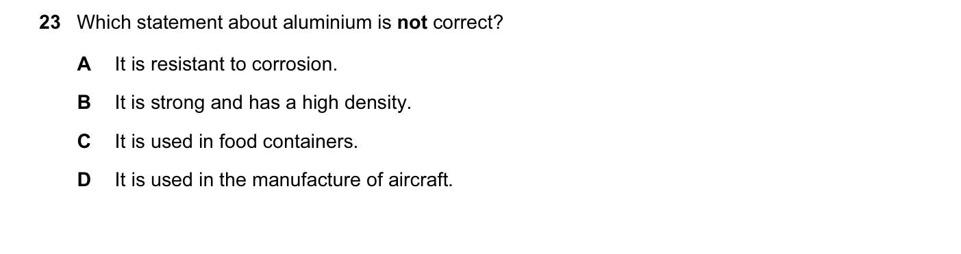 Question 23, June 2012, 0620 Paper 12