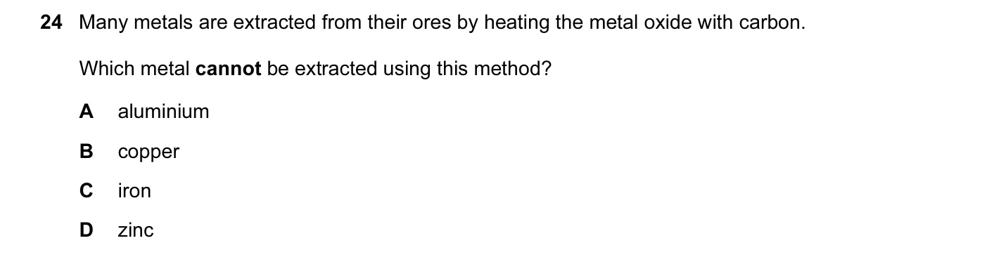 Question 24, June 2012, 0620 Paper 12