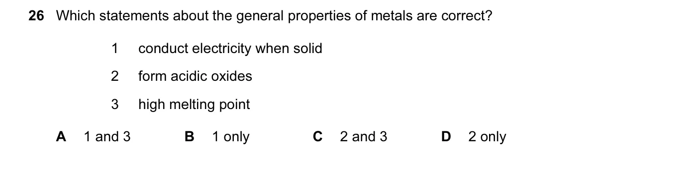Question 26, June 2012, 0620 Paper 12