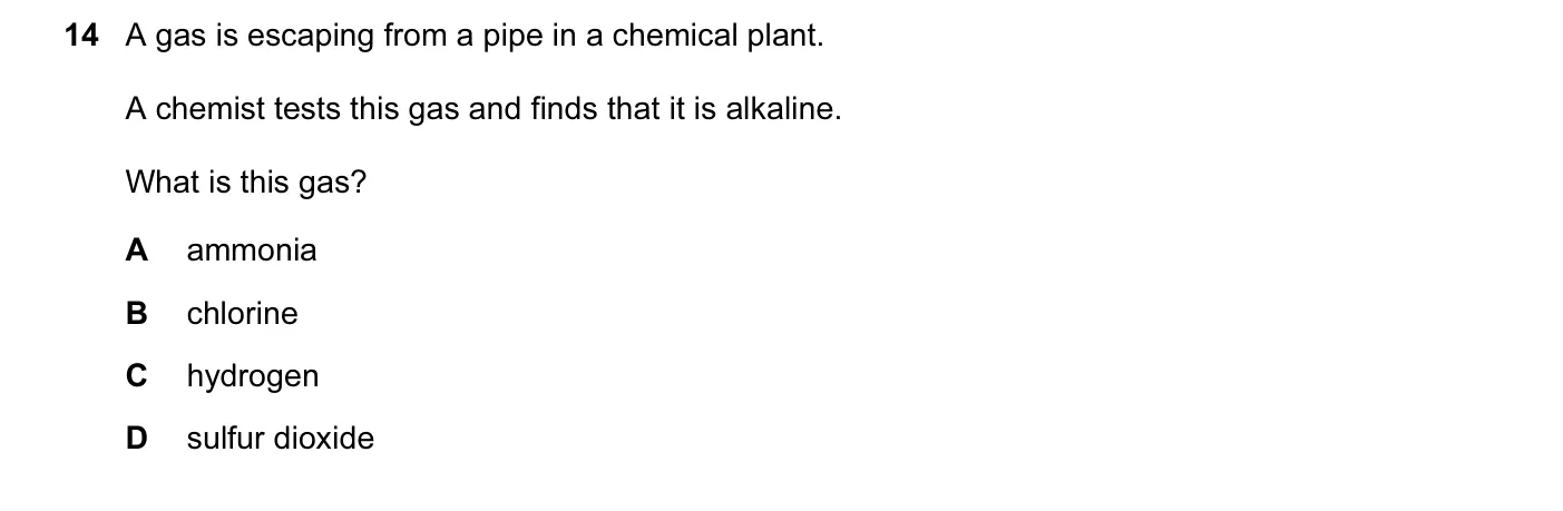 Question 14, June 2012, 0620 Paper 13
