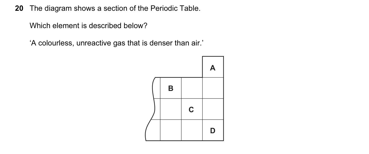 Question 20, June 2012, 0620 Paper 13