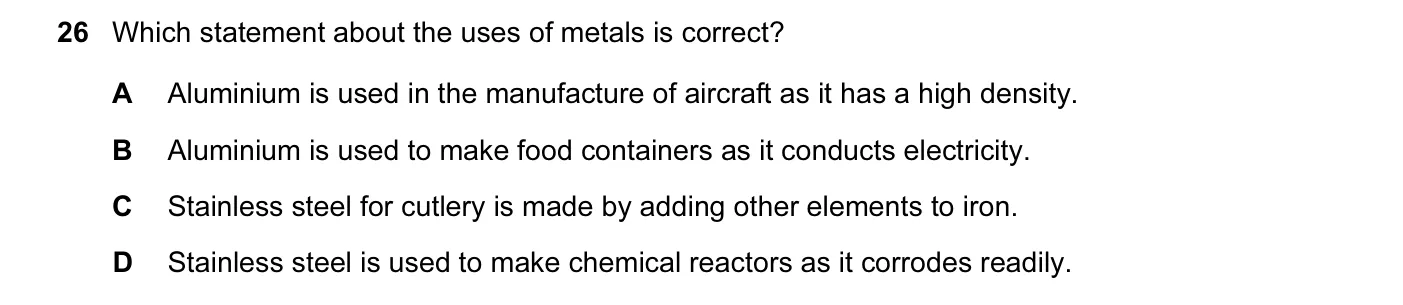 Question 26, June 2012, 0620 Paper 13