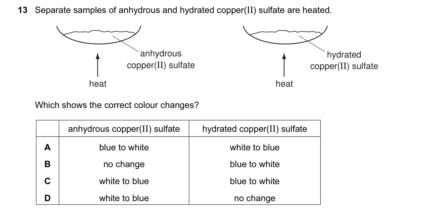 Question 13, November 2012, 0620 Paper 11