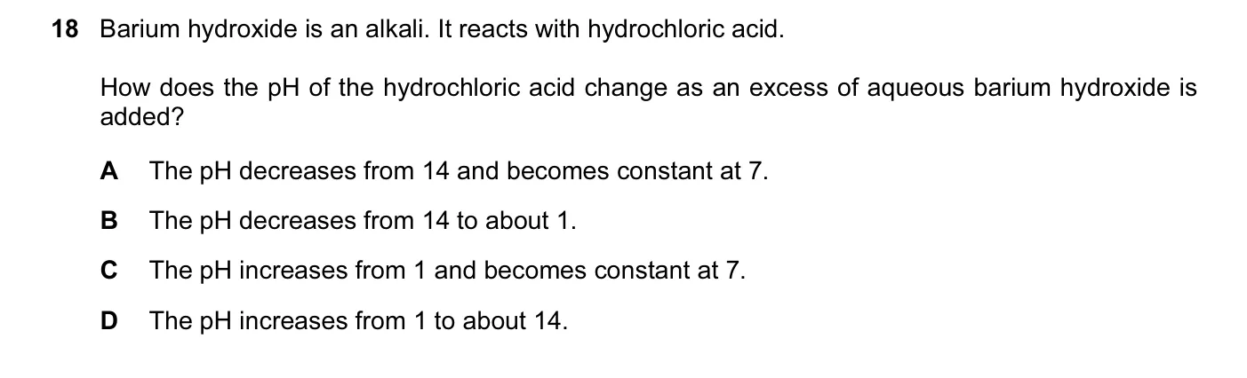 Question 18, November 2012, 0620 Paper 11
