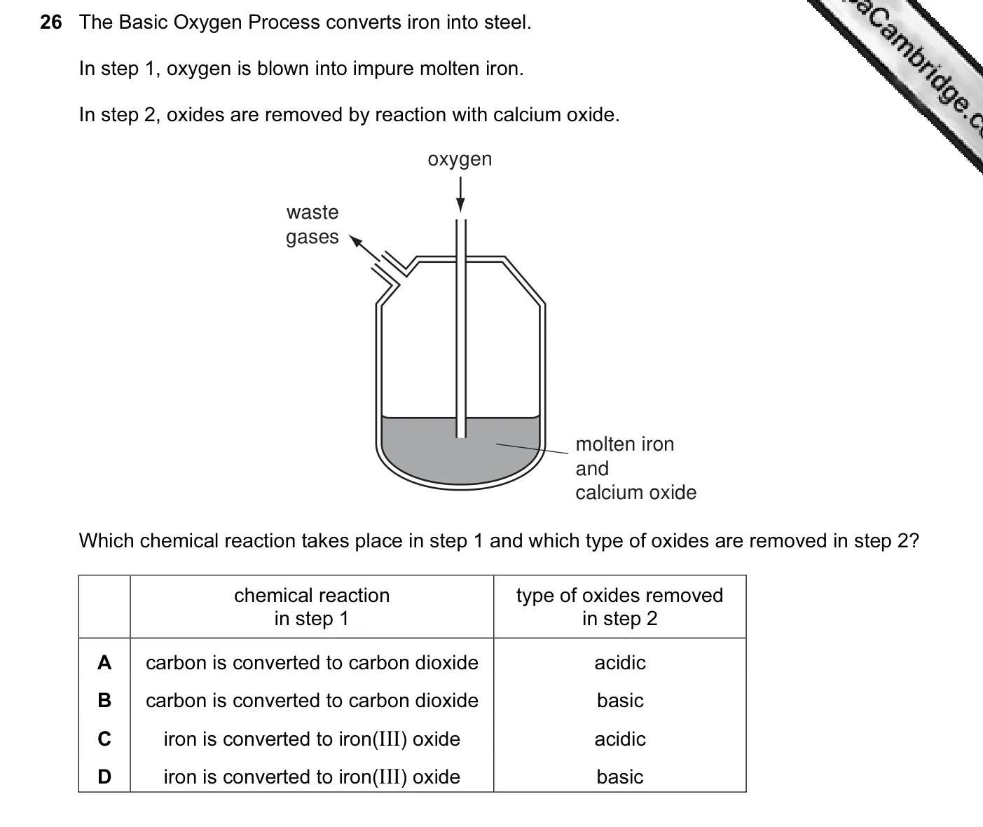 Question 26, November 2012, 0620 Paper 11