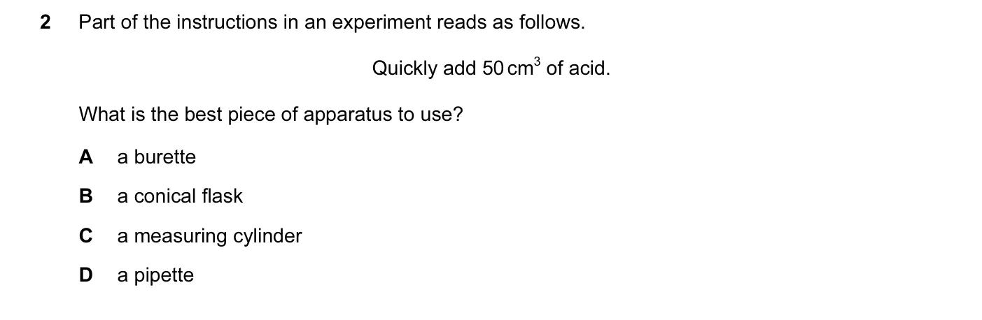 Question 2, November 2012, 0620 Paper 12