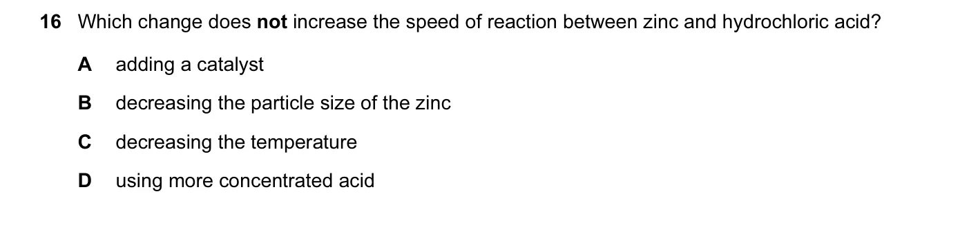 Question 16, November 2012, 0620 Paper 12