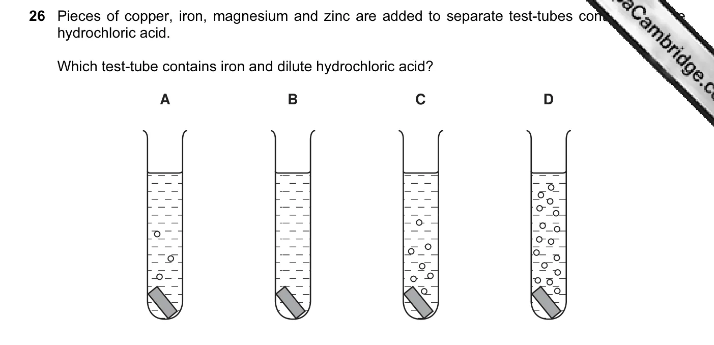 Question 26, November 2012, 0620 Paper 12