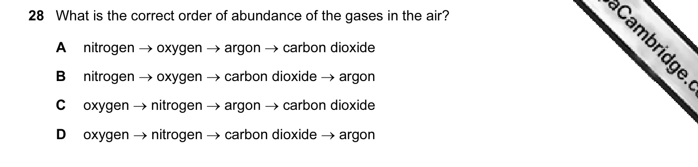 Question 28, November 2012, 0620 Paper 12
