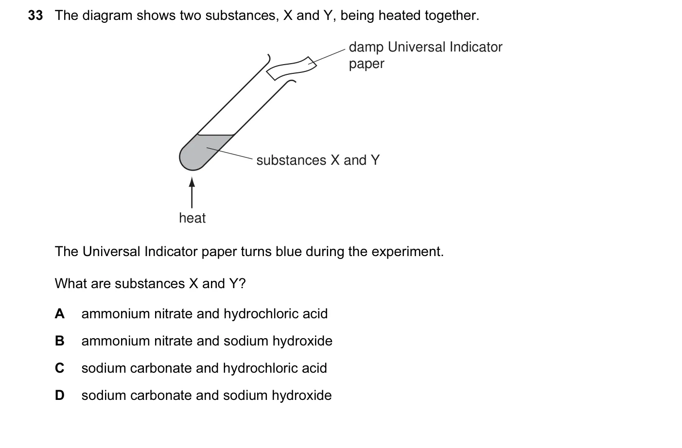 Question 33, November 2012, 0620 Paper 12