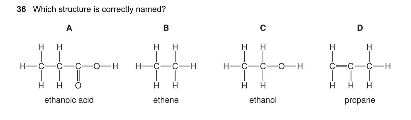 Question 36, November 2012, 0620 Paper 12